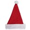 NorthLight 34314982 17 in. Striped Santa Hat with Pom Pom &#x26; Cuffed Faux Fur, Red &#x26; White